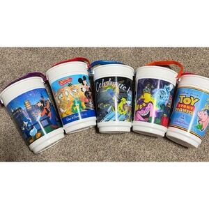 Vintage Disney Parks Souvenir Popcorn Buckets Lot of 5 Toy Story Celebrate 90's